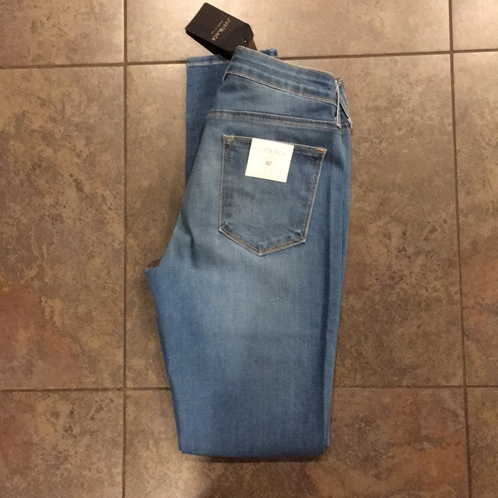 Sale🔹Just Black 9" Rise Over Dye Skinny - Med - Picture 3 of 3